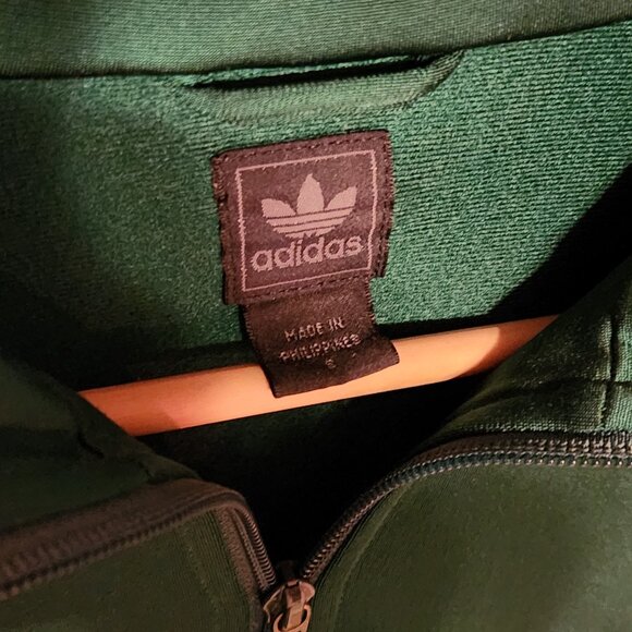 💚 Vintage Adidas Trefoil Full Zip Track Jacket Small Green 👟 - Picture 4 of 7